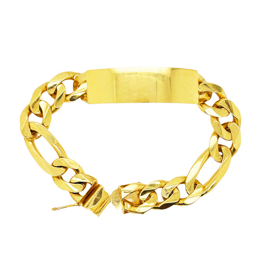 FIGARO BRACELET WITH PLAIN PLATE 58.10 GM