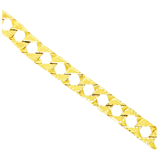 CUSTOM MADE DIAMOND CUT SQUARED CUBAN BRACELET 28.00 GM