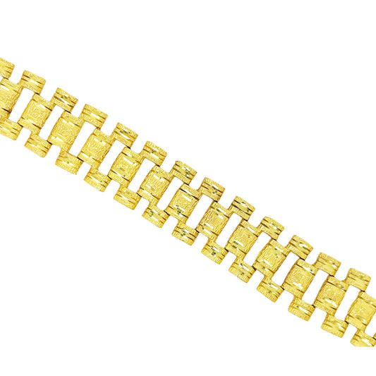 CUSTOM PRESIDENTIAL BRACELET WITH BRUSHED FINISH 30.00 GM