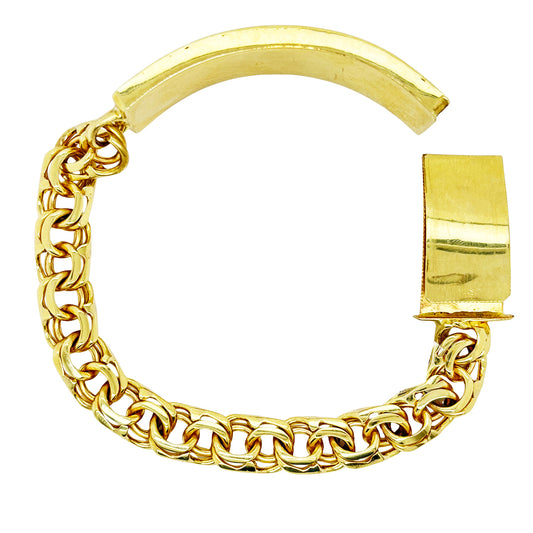 CHINO BRACELET WITH PLAIN PLATE 44.30 GM