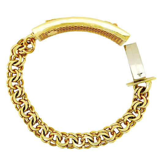 CHINO BRACELET WITH SANTA MUERTE ON PLATE 47.70 GM