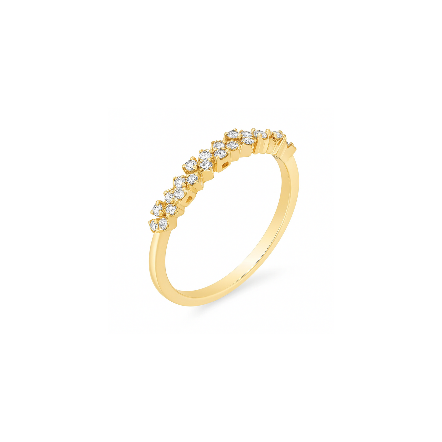 14KY 0.35CTW DIAMOND FANCY BAND