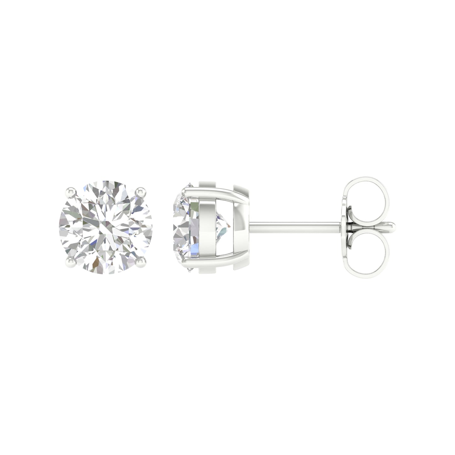 14K 3.15CT Certified Lab Grown Diamond Earrings ( IGI Certified )