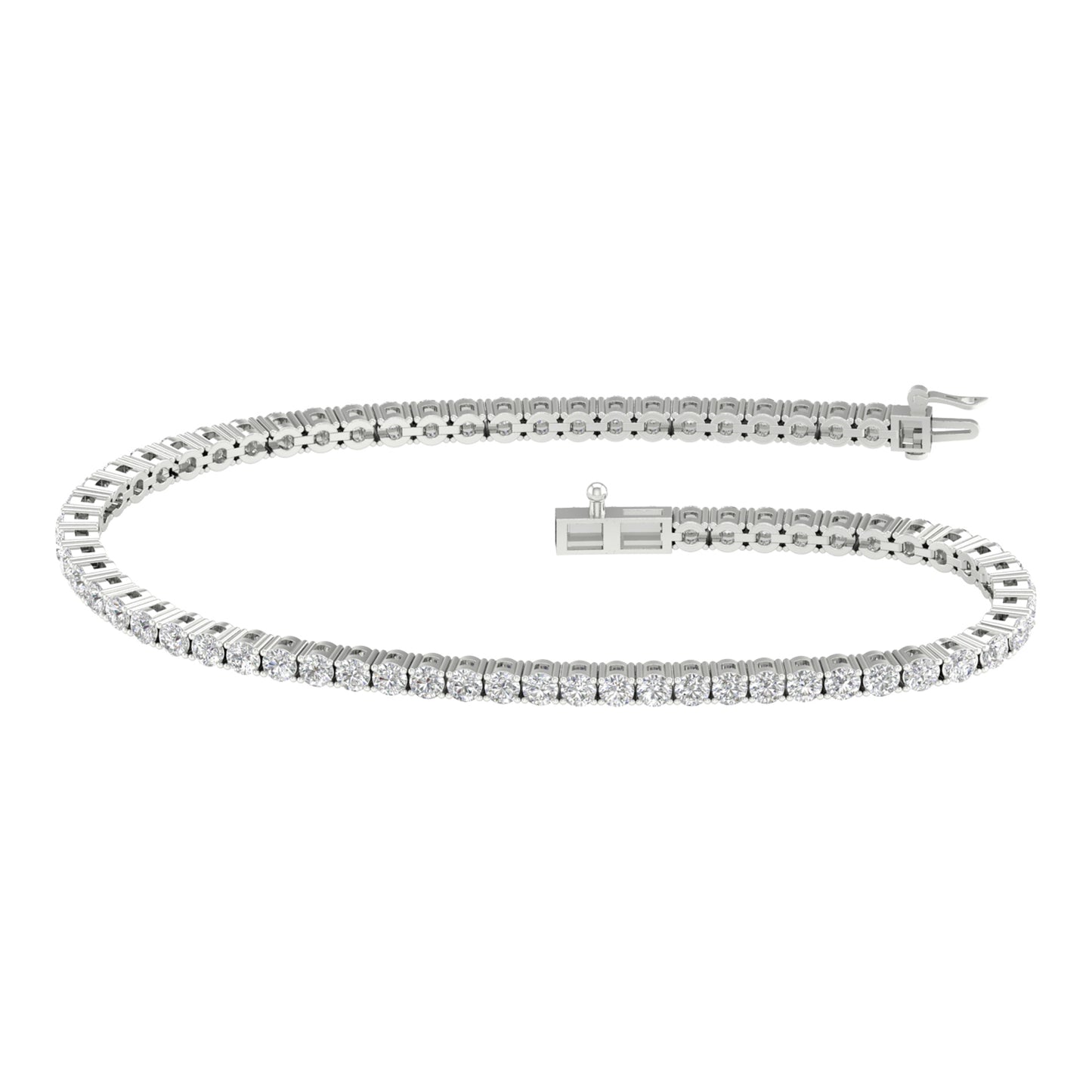 14K 4.00CT Certified Lab Grown Diamond Bracelet ( IGI Certified )