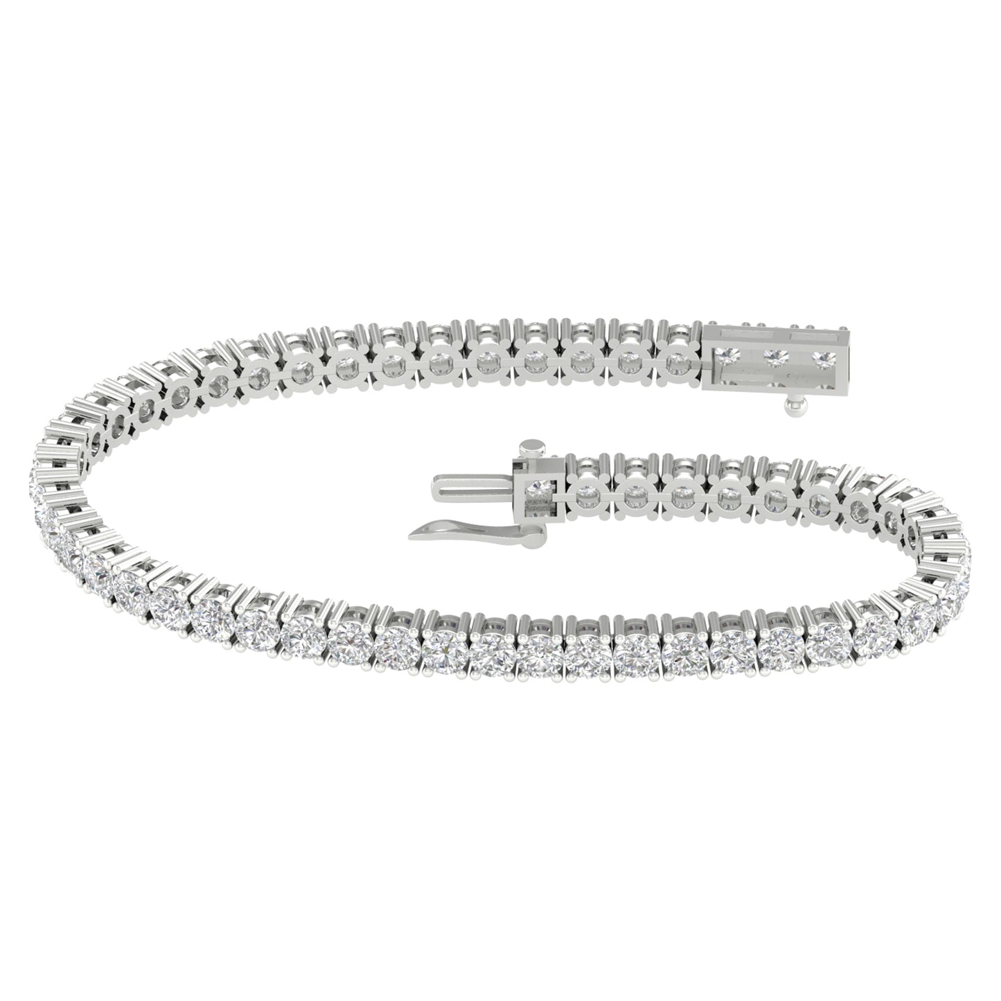 14K 7.00CT Certified Lab Grown Diamond Bracelet ( IGI Certified )