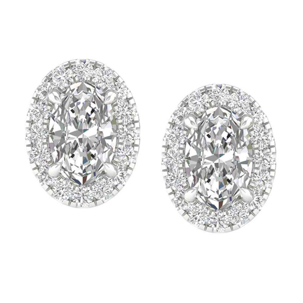 14K 1.15CT Certified Lab Grown Diamond Earrings ( IGI Certified )