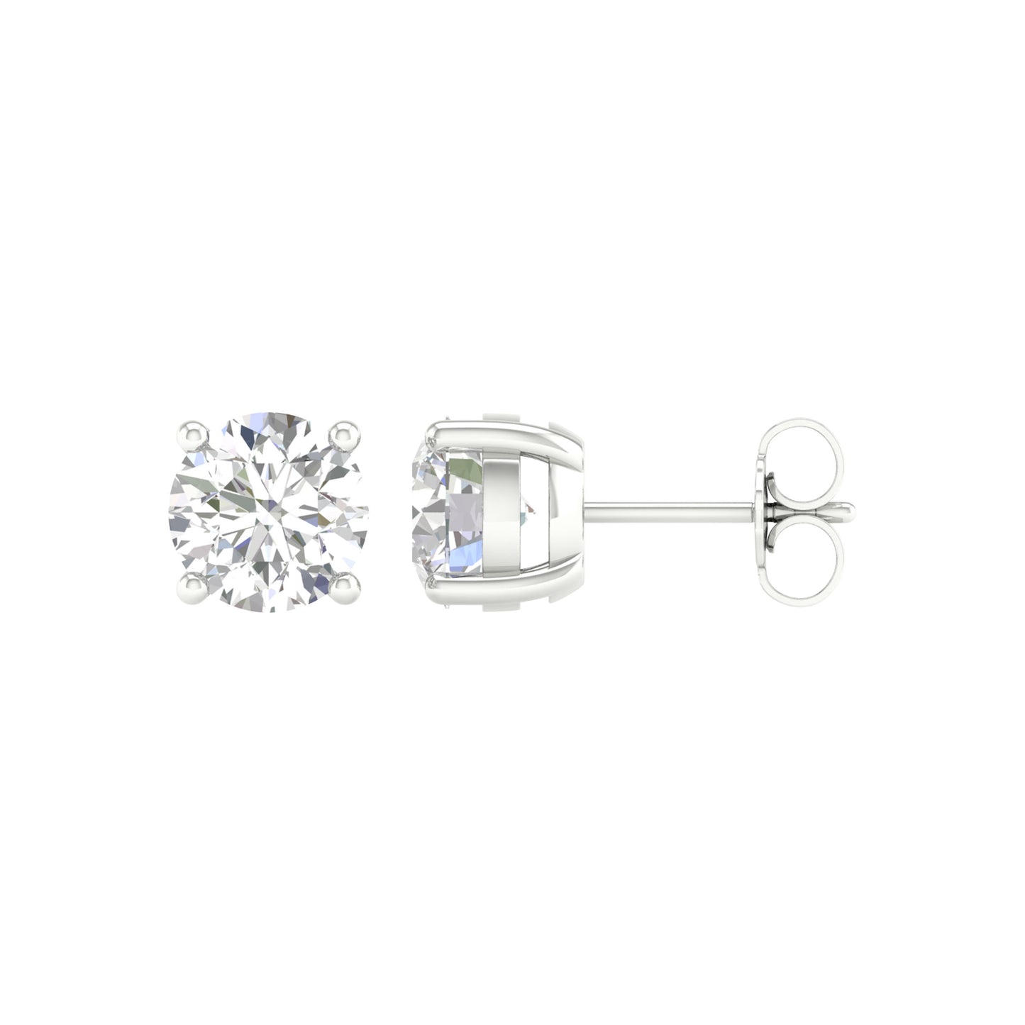 14K 3.00CT Certified Lab Grown Diamond Earrings ( IGI Certified )