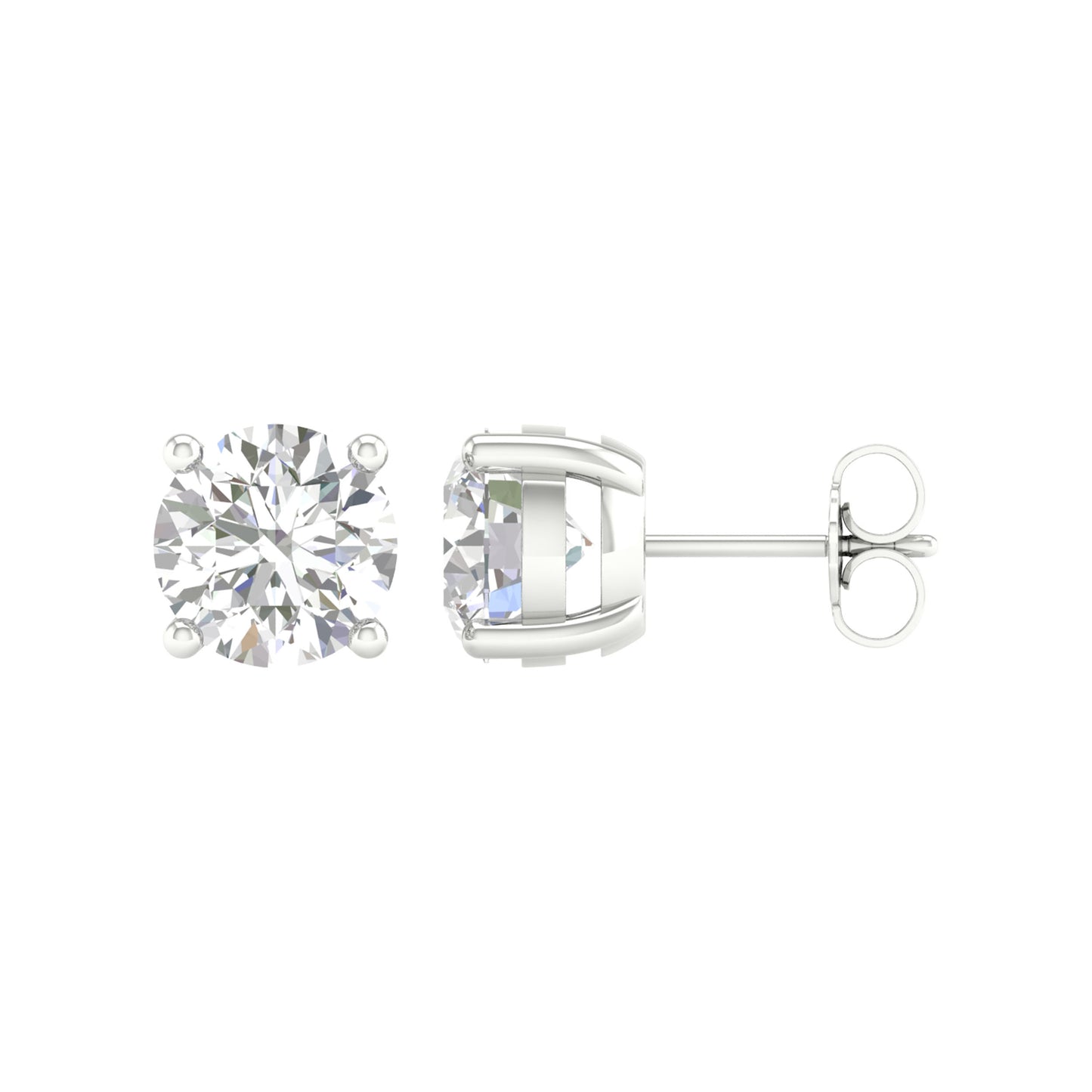 14K 4.00CT Certified Lab Grown Diamond Earrings ( IGI Certified )