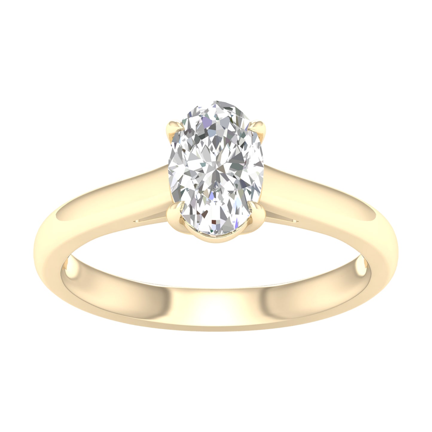 14K 1.00CT Certified Lab Grown Diamond Ring ( IGI Certified )