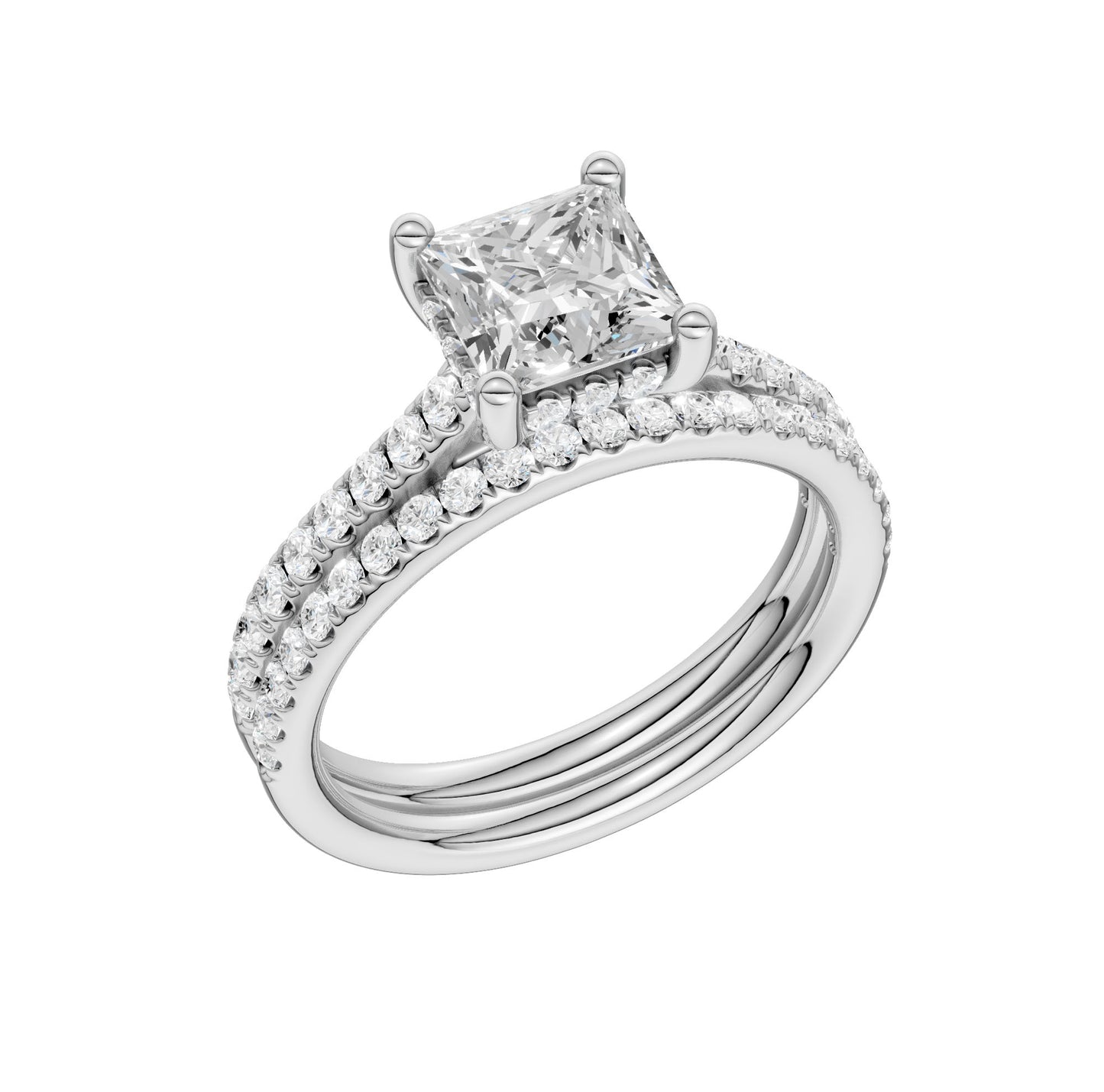 14K 2.50CT Lab Diamond Bridal Ring