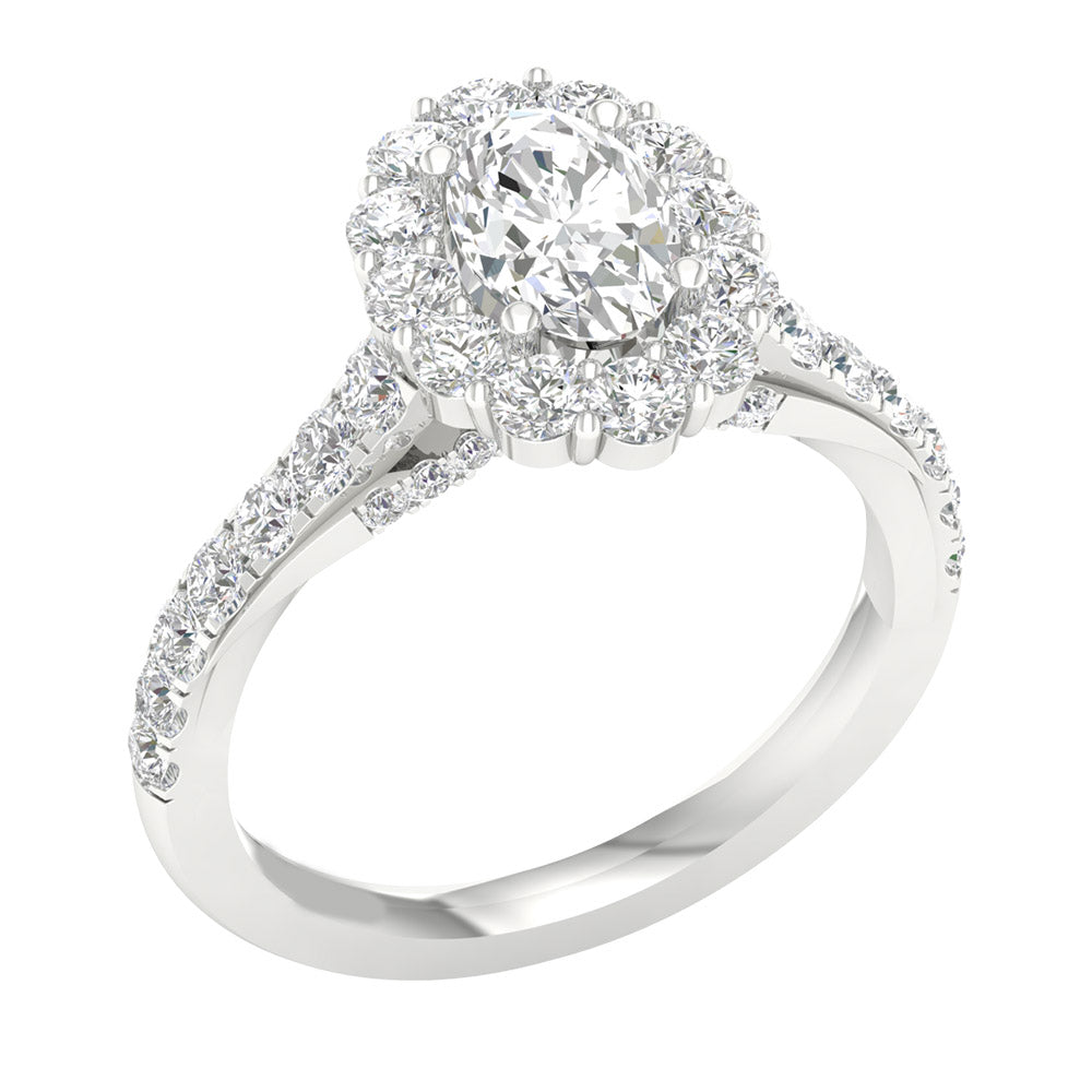 14K 2.00CT Lab Grown Diamond Engagement Ring