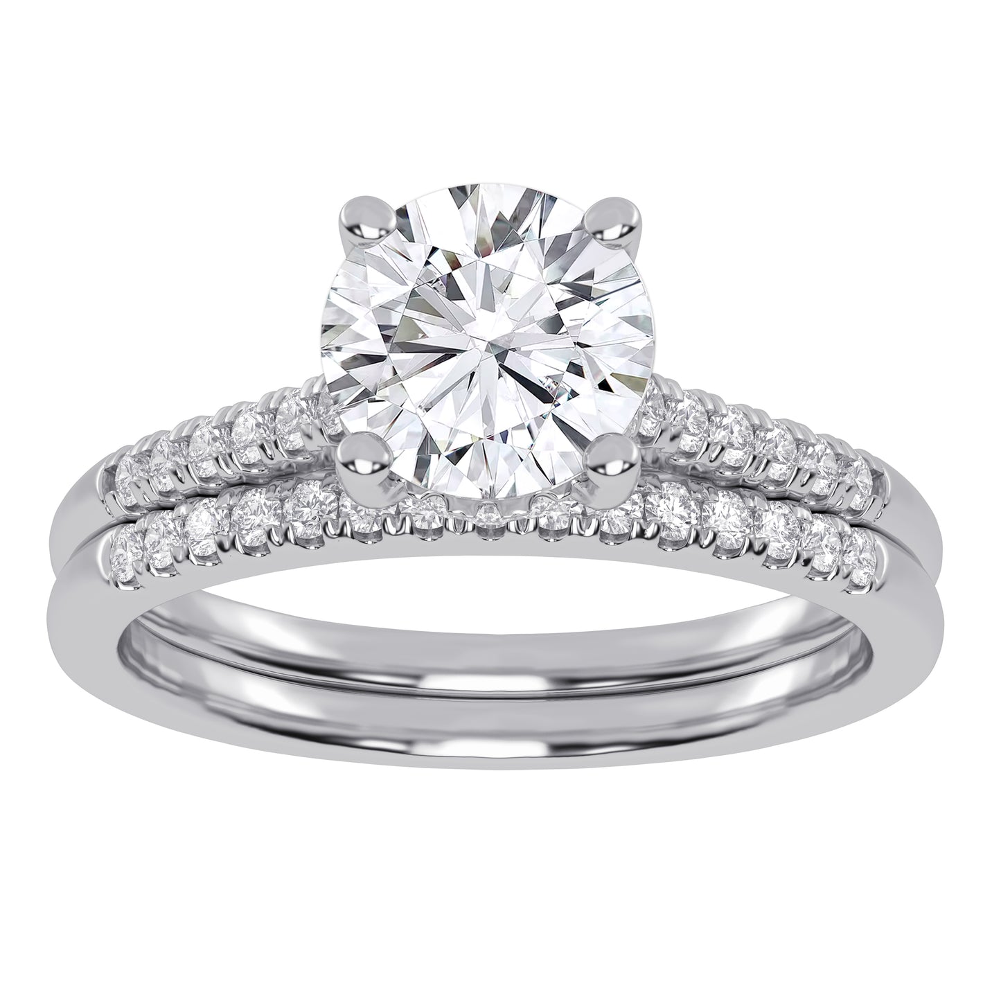 10K 1.26CT Certified Lab-Grown Diamond Bridal Set