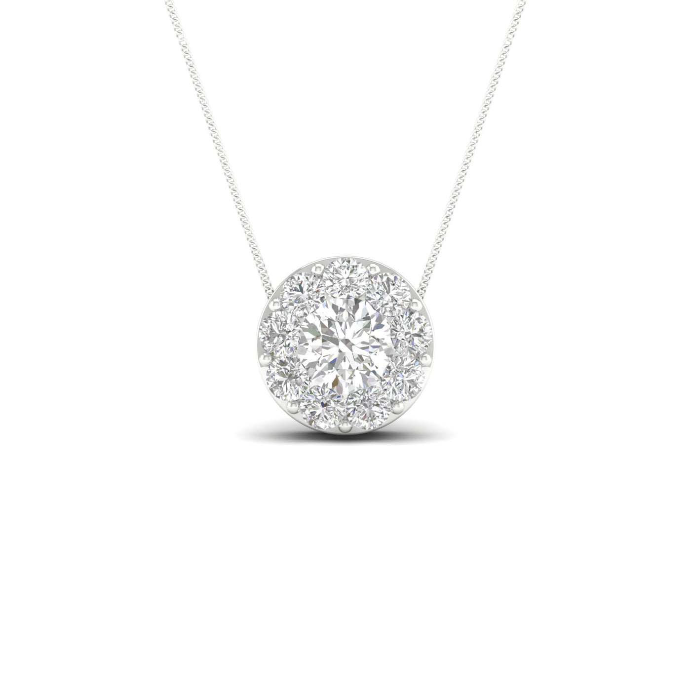 14K 1.00CT Lab Diamond Pendant