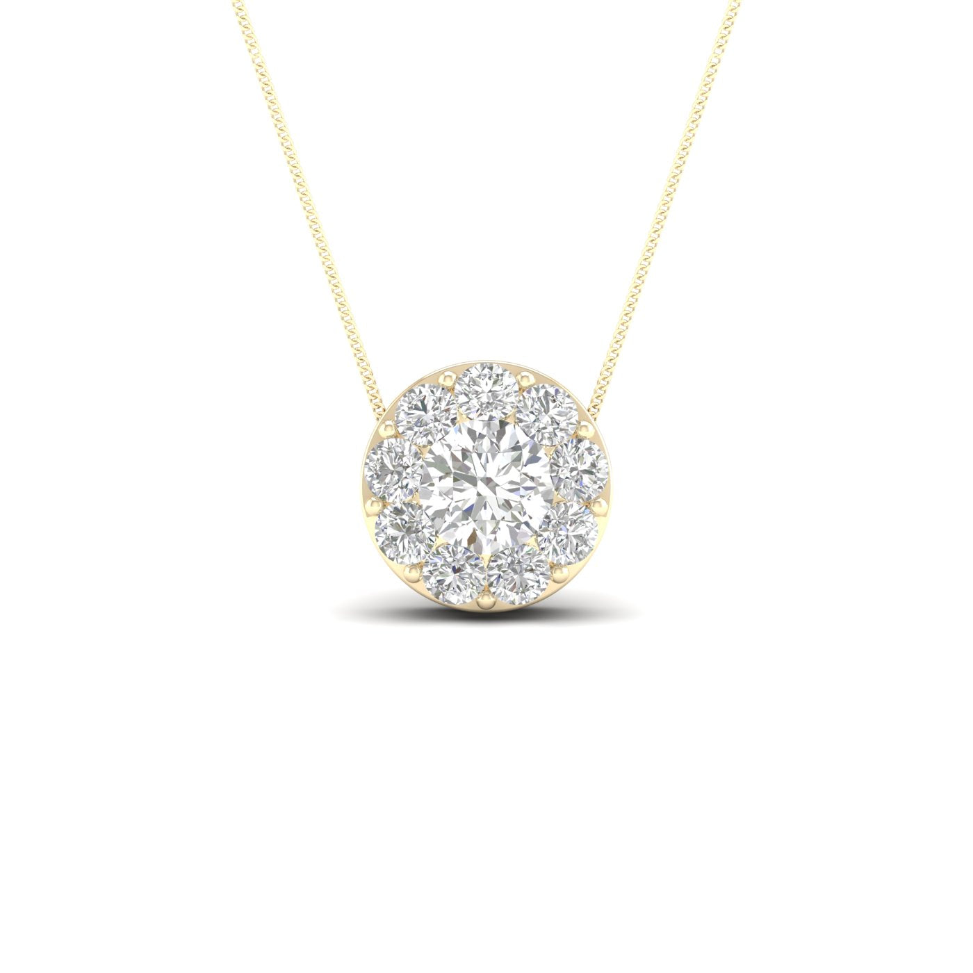 14K 2.00CT Lab Diamond Pendant