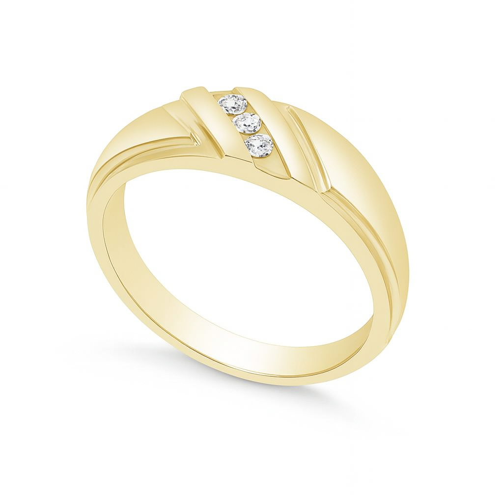Diamond Ring .10 CTW Round Cut 14K Yellow Gold