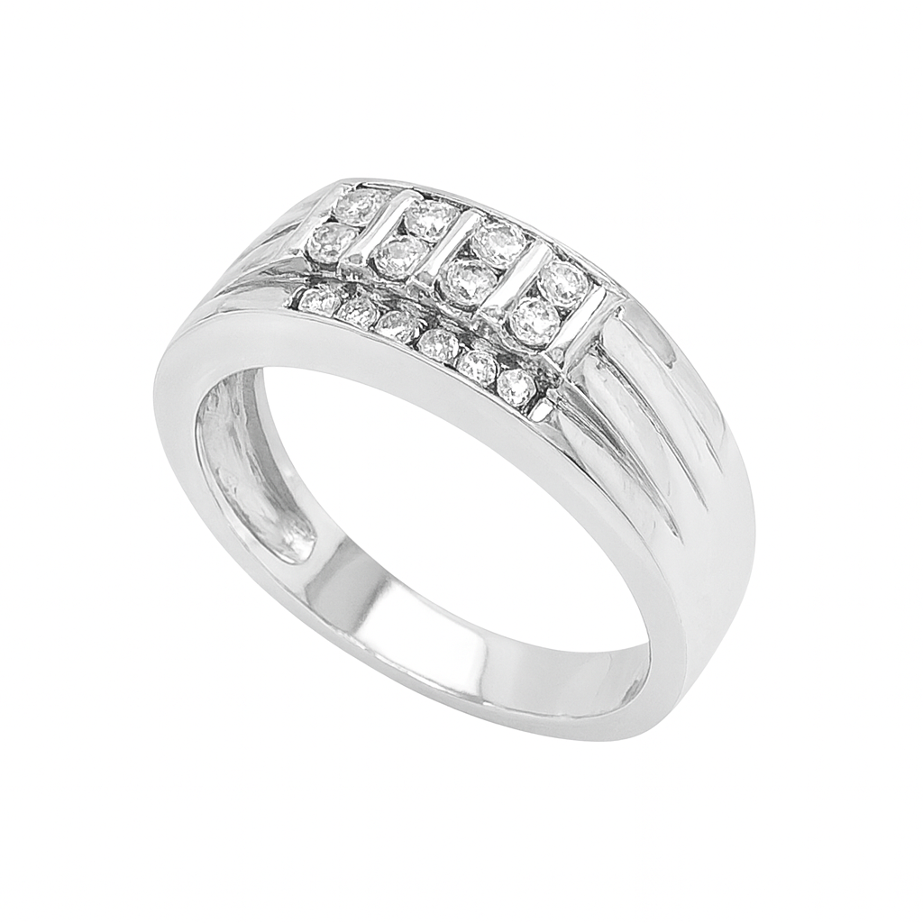 Diamond Ring .50 CTW Round Cut 10K Whiite Gold