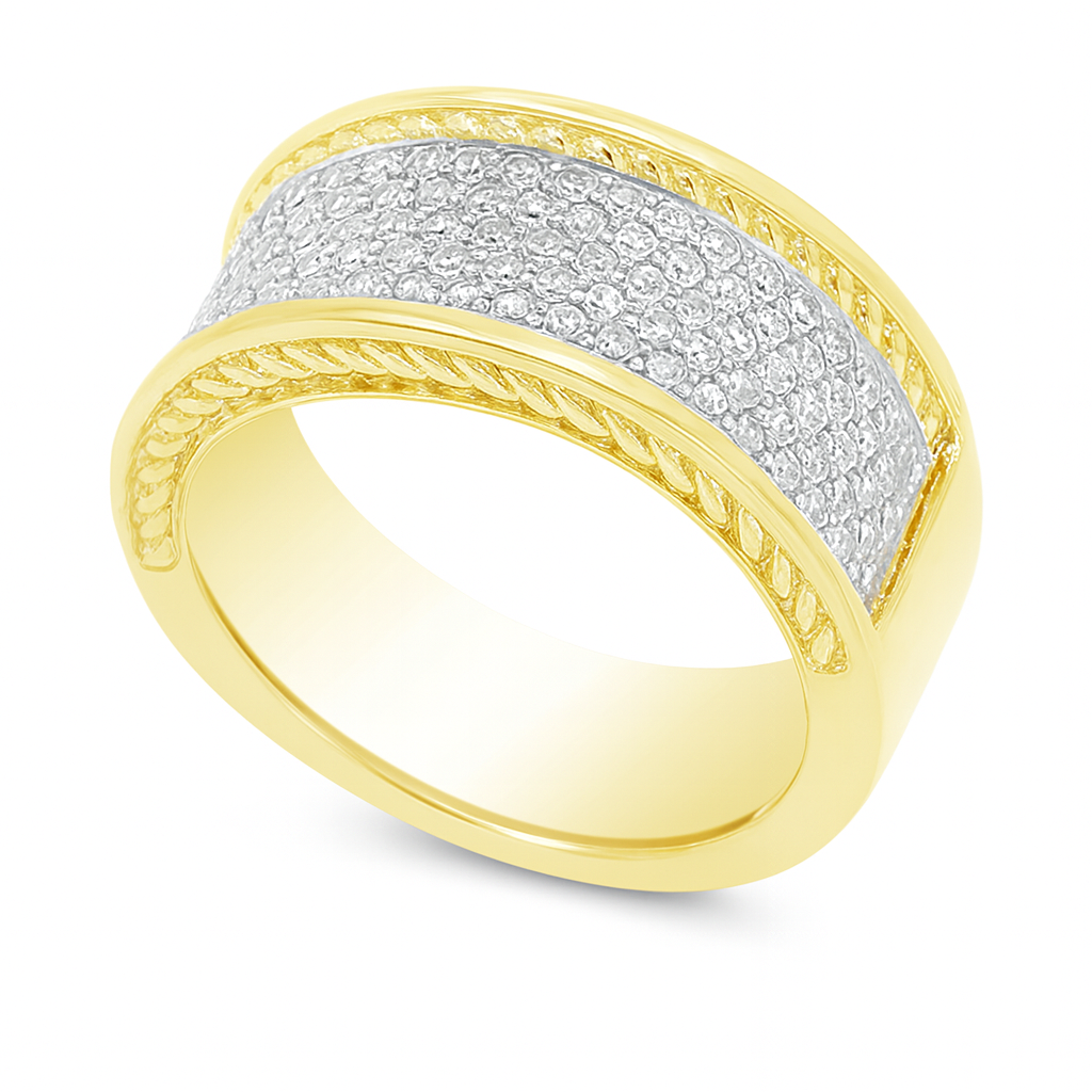 Diamond Ring 1.53 CTW Round Cut 10K Yellow Gold