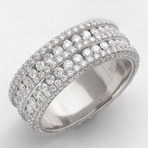 14KW 3.85CTW DIAMOND 2 ROW ETERNITY BAND