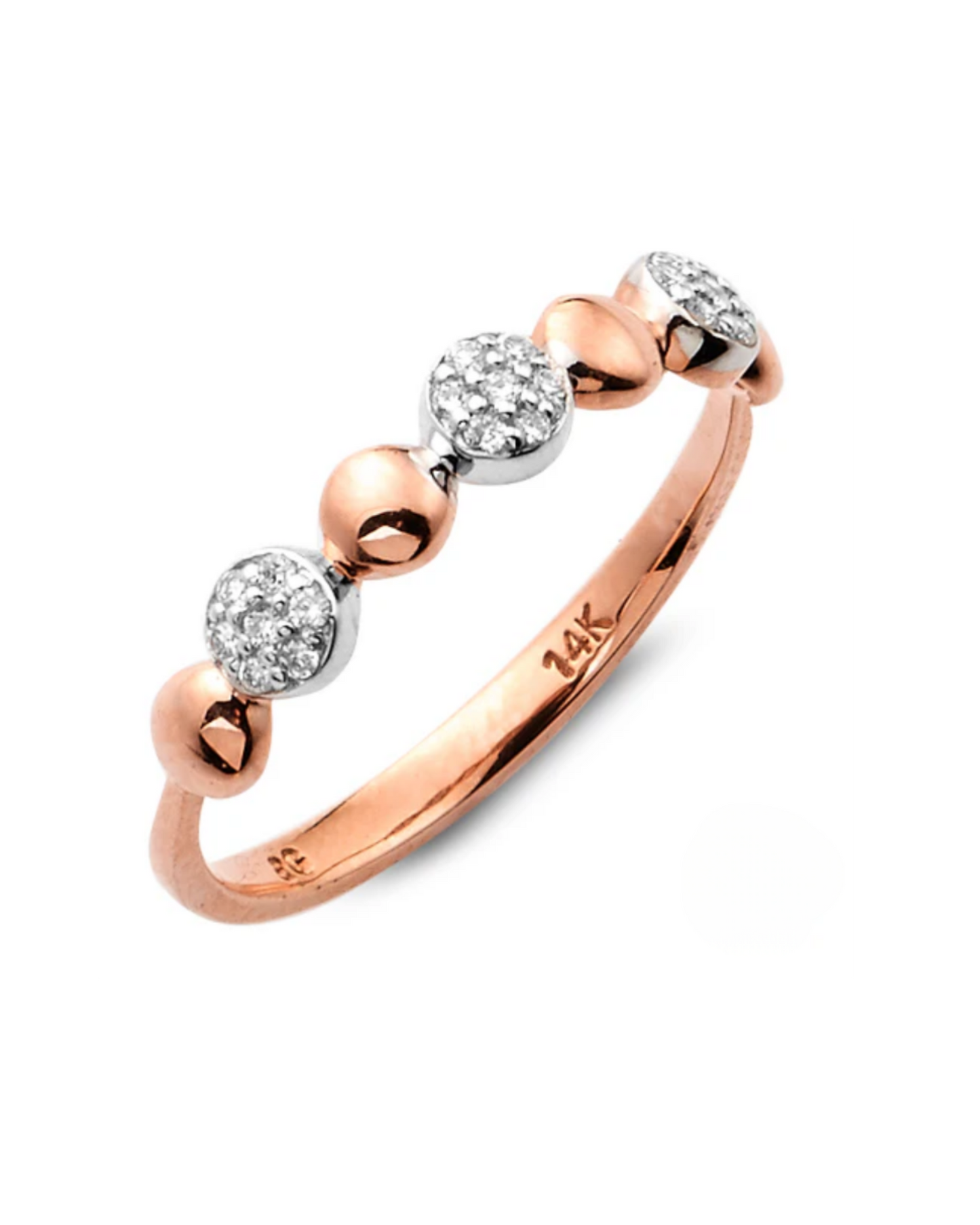 14KR 0.10CTW DIAMOND DESIGNER BAND - ALTERNATING B