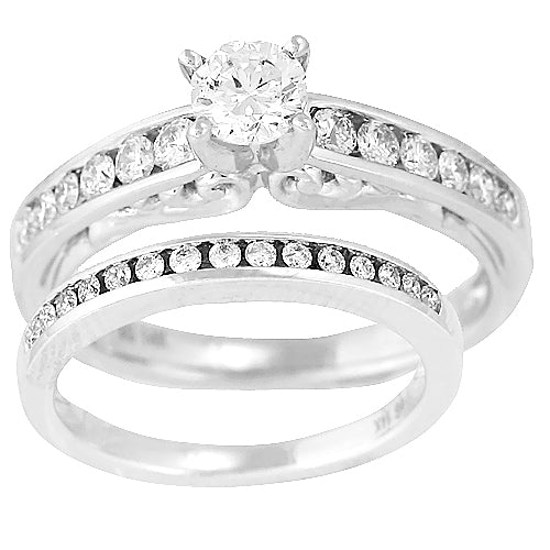 14KW 1.00CTW DIAMOND BRIDAL SET