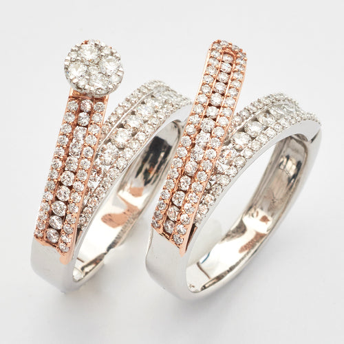 14KW+R 1.70CTW ROUND DIAMOND FLOWER