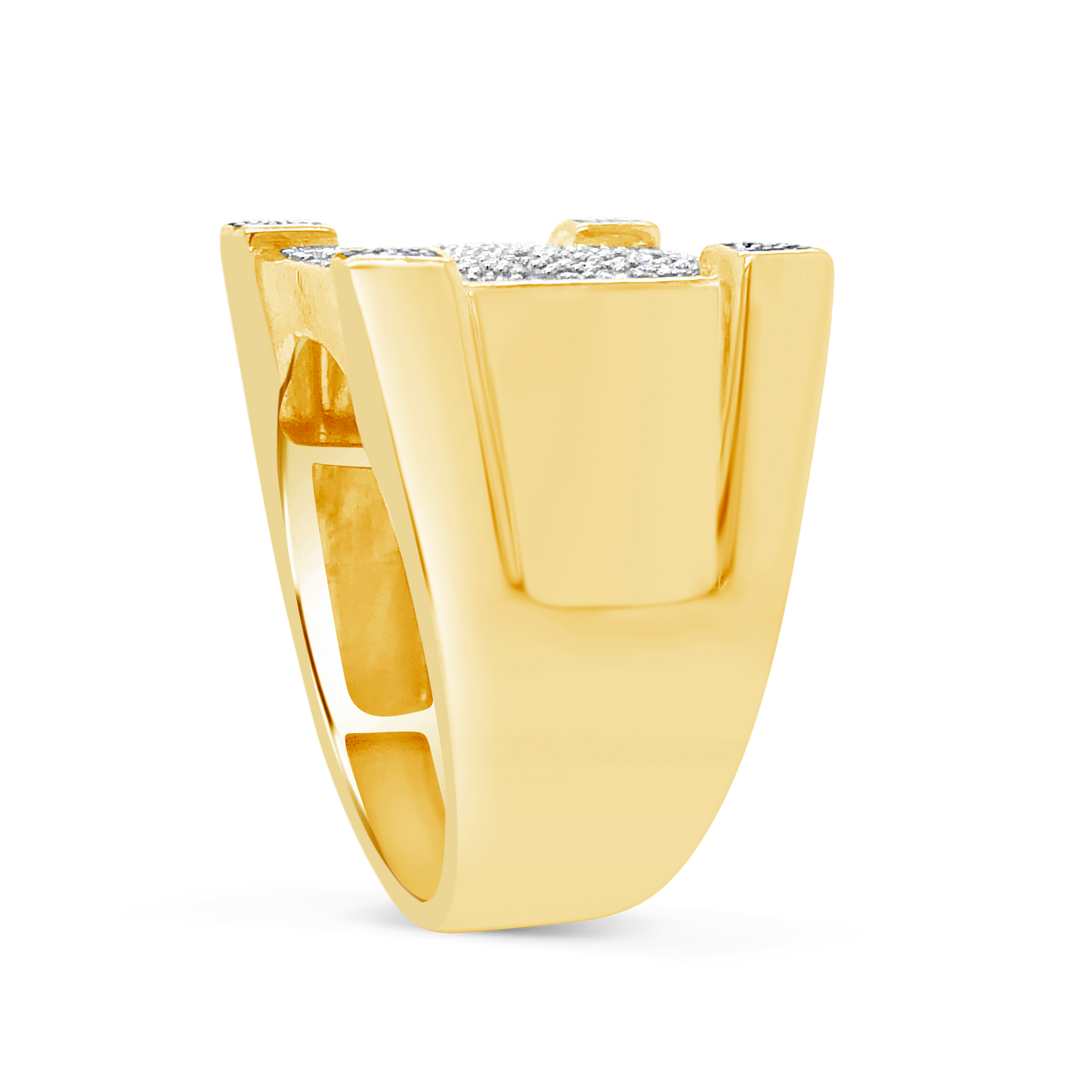 Diamond Ring 1.20 CTW Round Cut 10K Yellow Gold