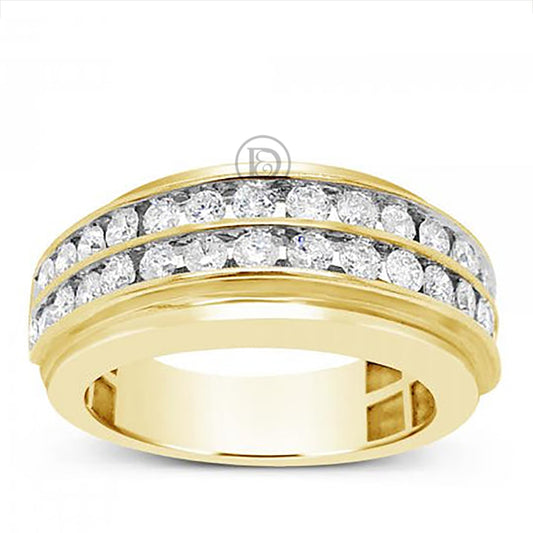 Diamond Band 1.50 CTW Round Cut 14K Yellow Gold