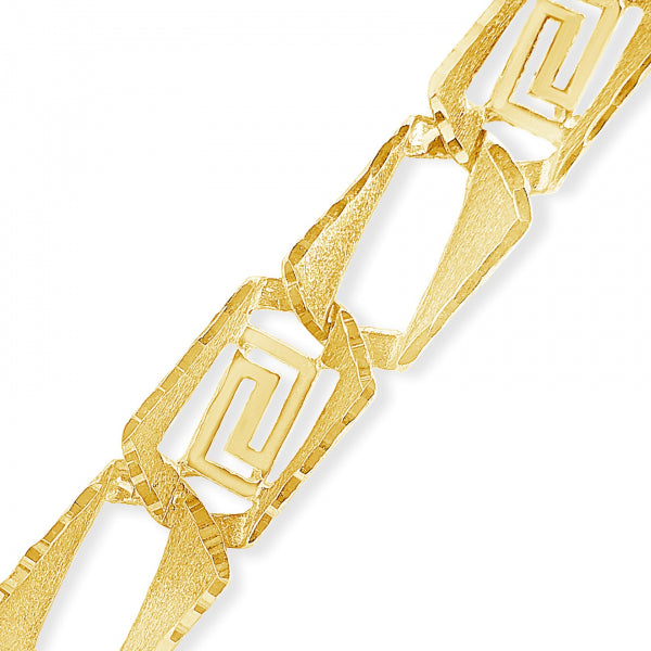 10K Yellow Gold Greek Key w/ Lazor Cuts