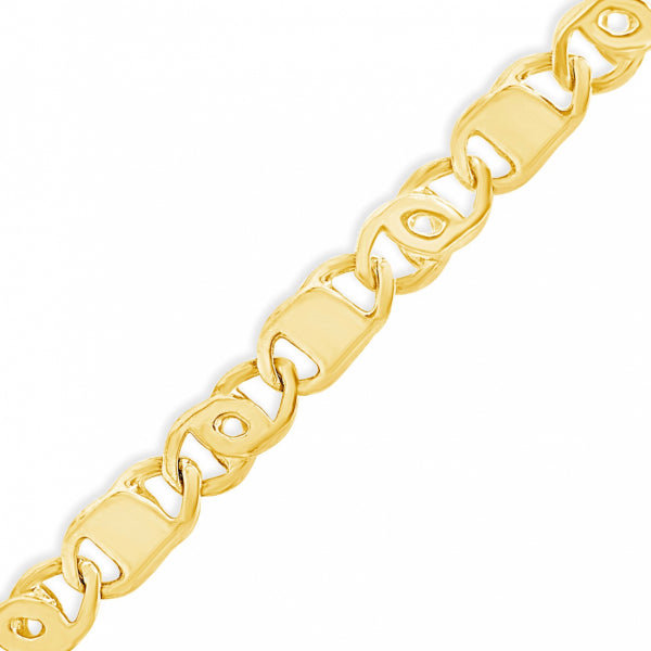 10K Yellow Gold Tigers Eye Link Chain