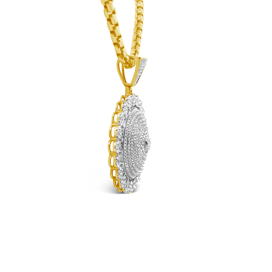 Diamond Pendant 1.85 CTW Round Cut 10K Yellow Gold