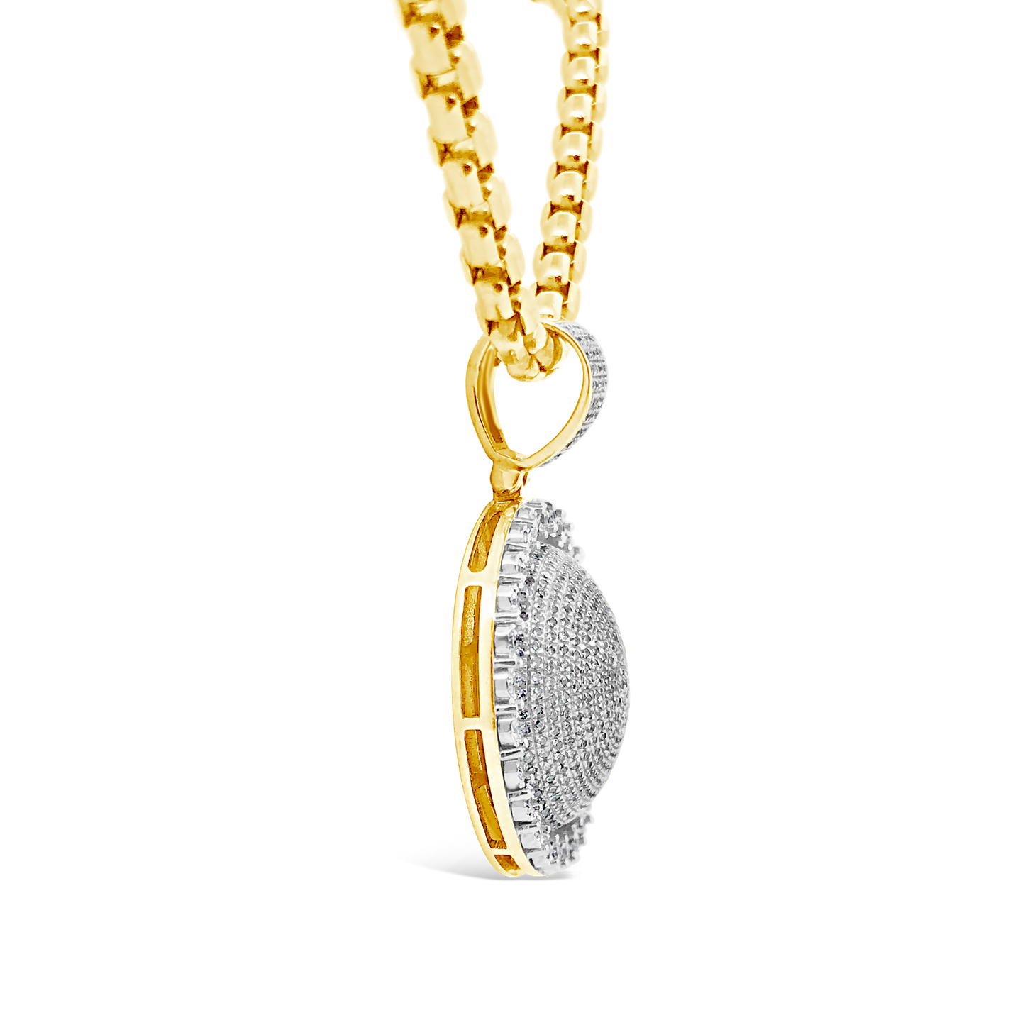 Diamond Pendant 1 CTW Round Cut 10K Yellow Gold
