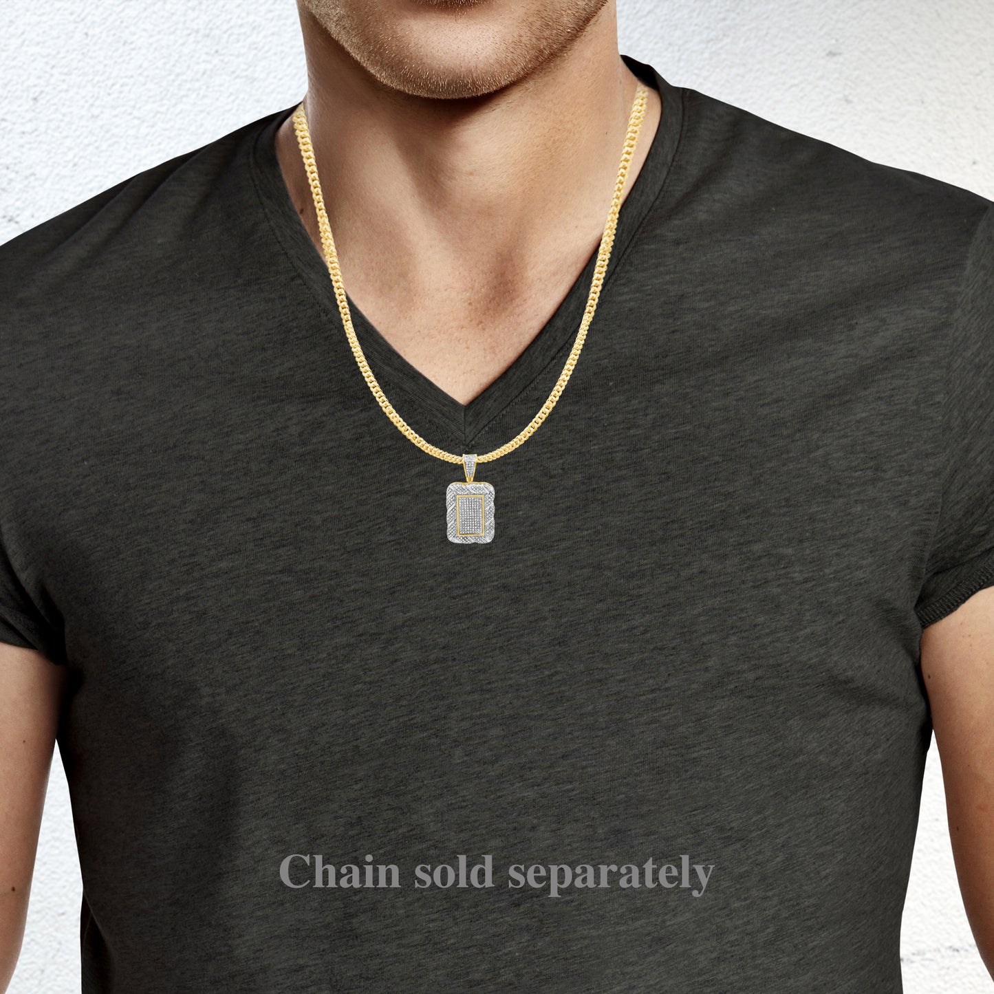 Diamond Pendant .90 CTW Round Cut 10K Yellow Gold