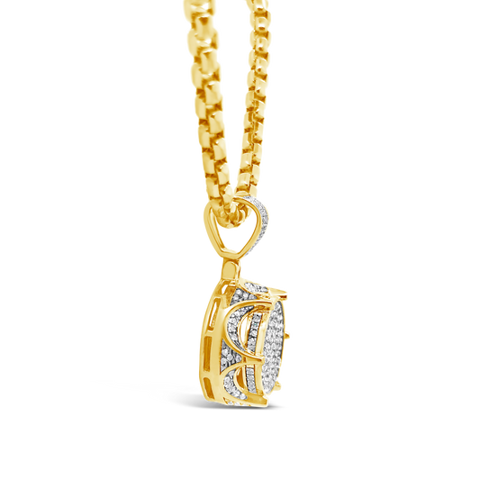 Diamond Pendant .65 CTW Round Cut 10K Yellow Gold