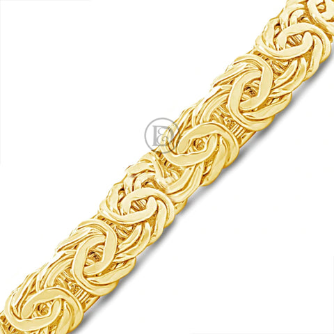 10K Gold Flat Byzantine Bracelet