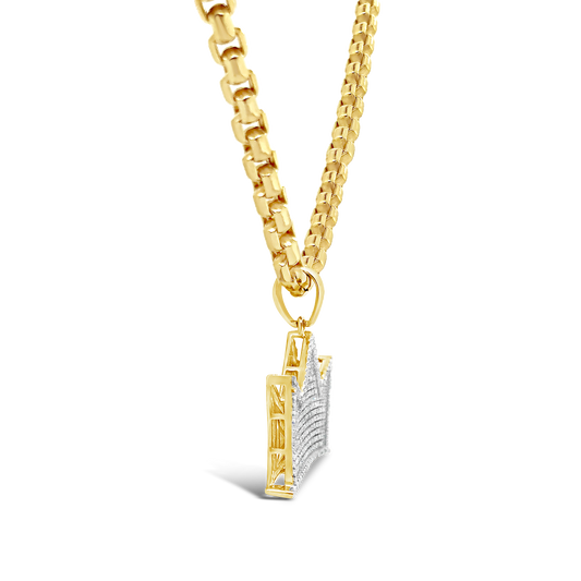 Diamond Crown Pendant .55 CTW Round Cut 10K Yellow Gold
