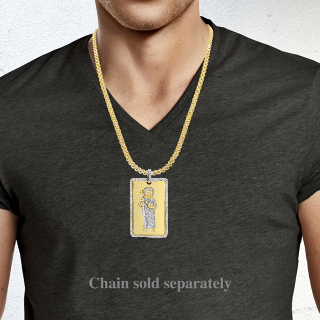 Diamond Pendant 2.28 CTW Round Cut 10K Yellow Gold