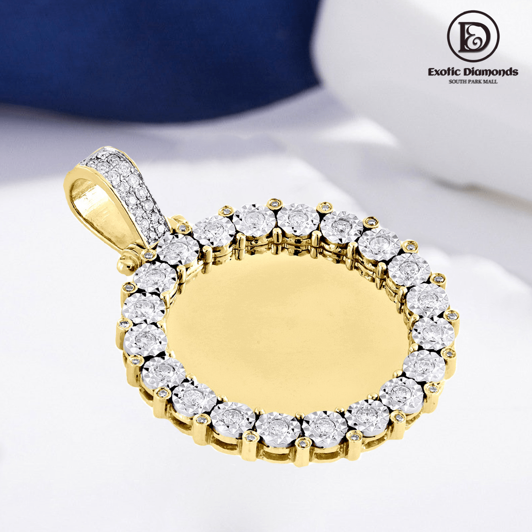 10K Yellow Gold Memory Pendant with 1.70CT Diamonds