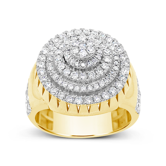 Diamond Ring 1.50 CTW Round Cut 10K Yellow Gold