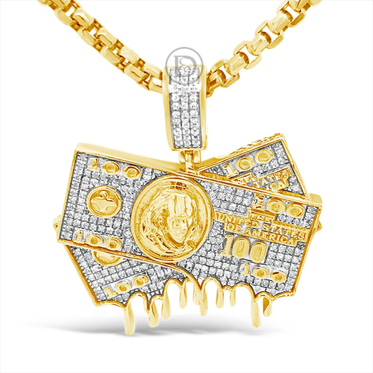 Diamond Pendant .67 CTW Round Cut 10K Yellow Gold