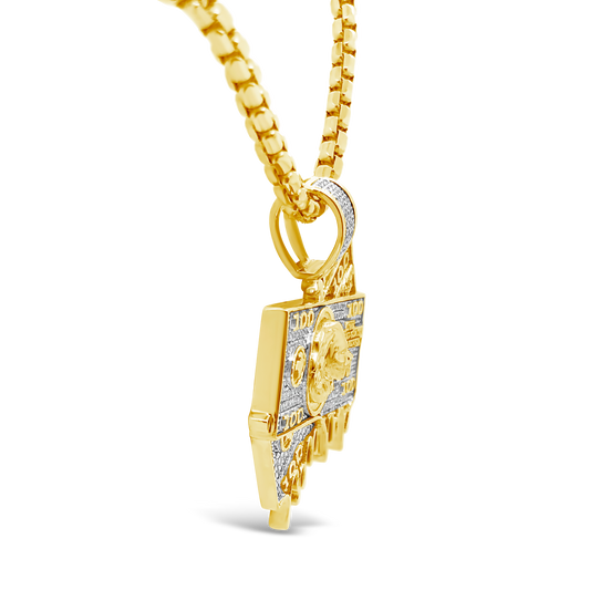 Diamond Pendant .67 CTW Round Cut 10K Yellow Gold