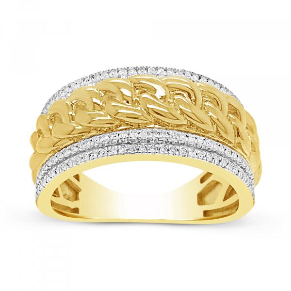 Diamond Ring .28 CTW Round Cut 10K Yellow Gold