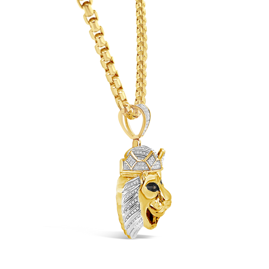 Diamond Pendant .55 CTW Round Cut 10K Yellow Gold
