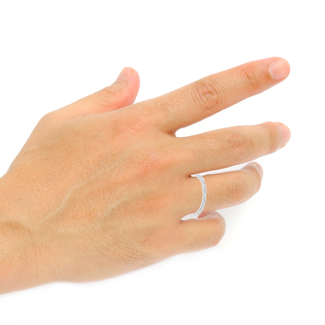 14K Yellow Gold .10 CTW Round Cut Diamond Band