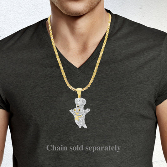 Diamond Pendant 1.75 CTW Round Cut 10K Yellow Gold