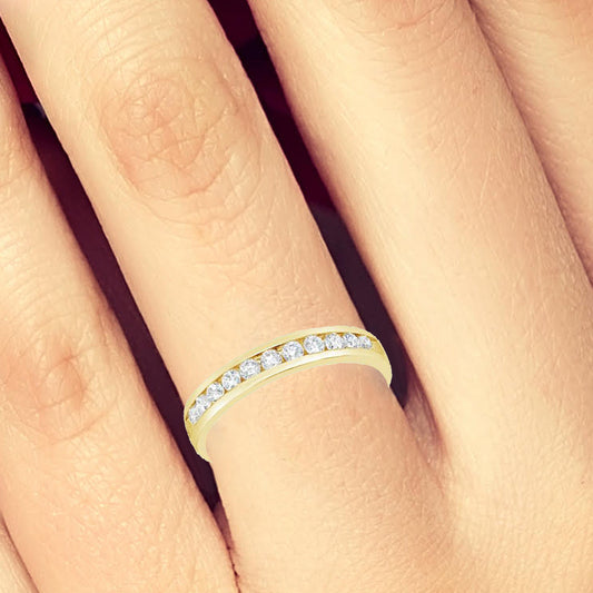 Diamond Band .37 CTW Round Cut 14K Yellow Gold