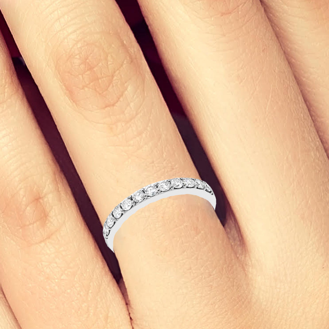 Diamond Band .33 CTW Round Cut 14K White Gold