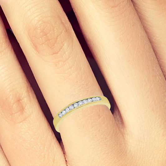 Diamond Band .26 CTW Round Cut 10K Yellow Gold