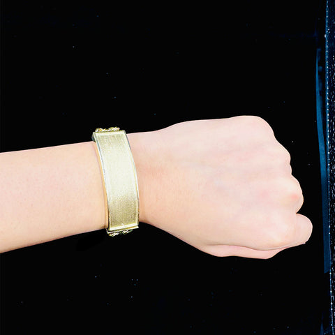10K Yellow Gold Chino Link ID bracelet