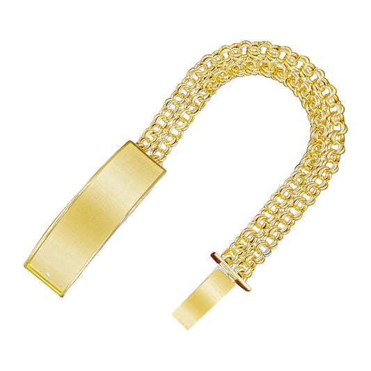 10K Yellow Gold Chino Link ID bracelet