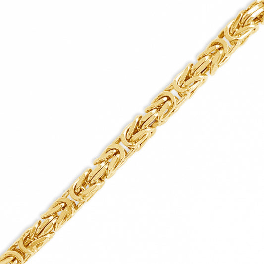 10K Yellow Gold Solid  Byzantine Chain